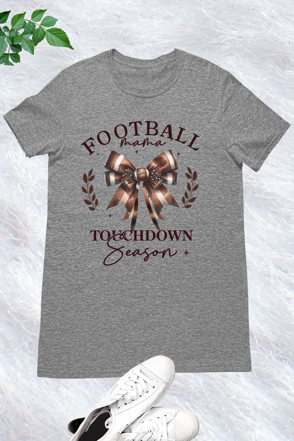 Football Mama Touchdown Season Bow Shirt