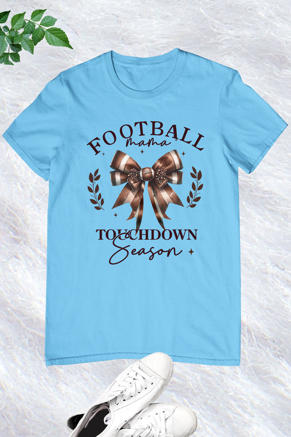 Football Mama Touchdown Season Bow Shirt