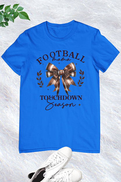 Football Mama Touchdown Season Bow Shirt