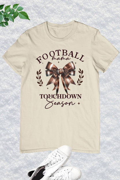 Football Mama Touchdown Season Bow Shirt