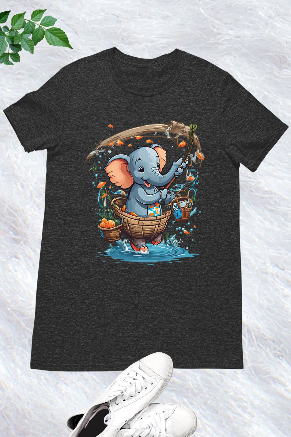 Funny Fishing Elephant Shirt