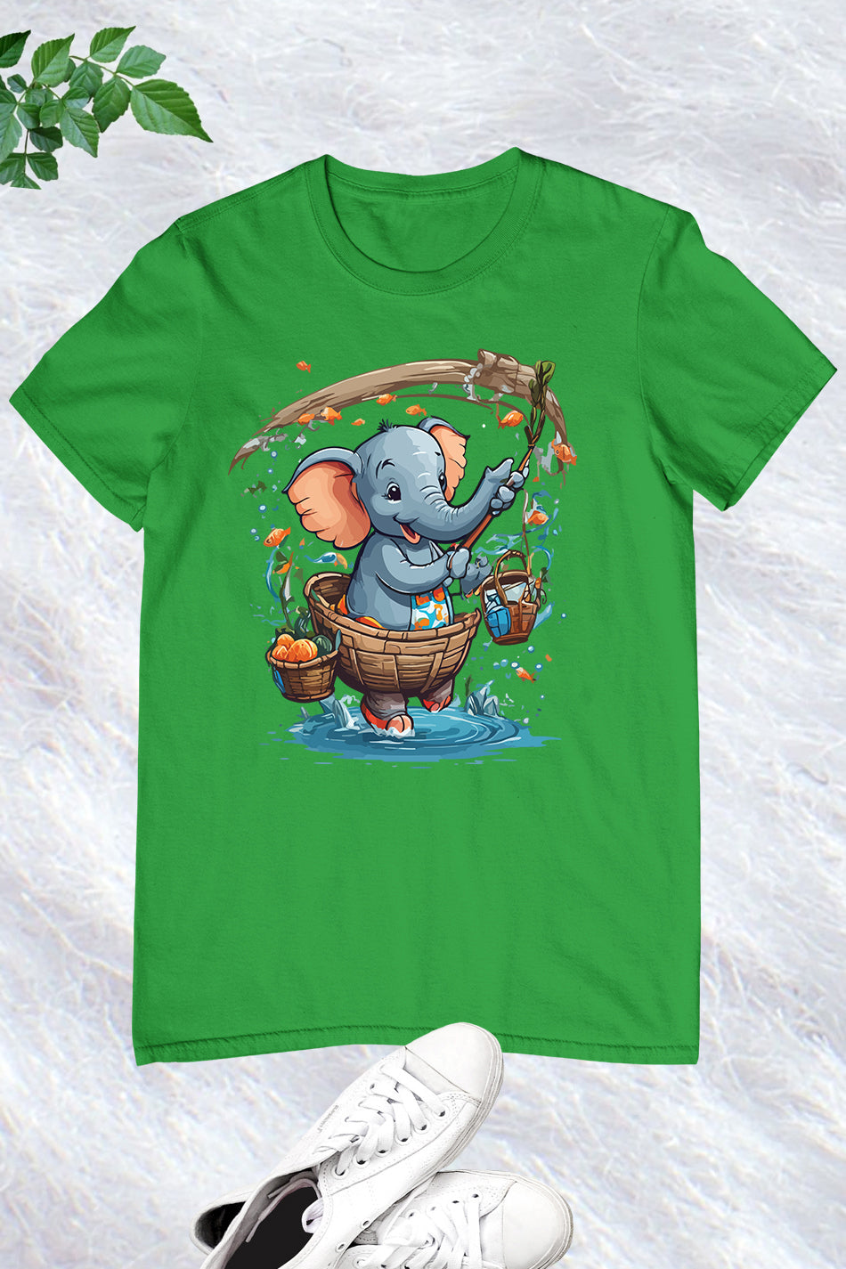 Funny Fishing Elephant Shirt