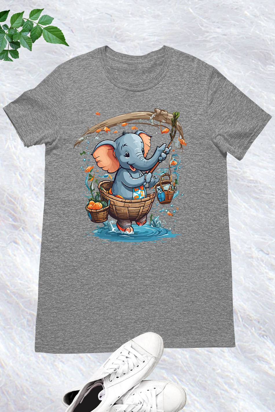 Funny Fishing Elephant Shirt