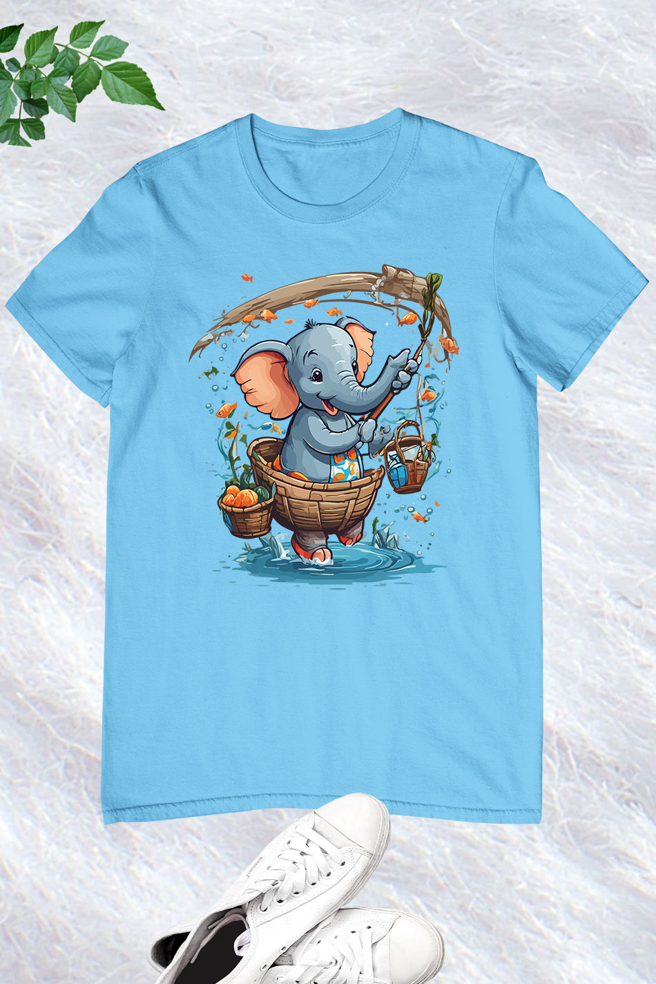 Funny Fishing Elephant Shirt