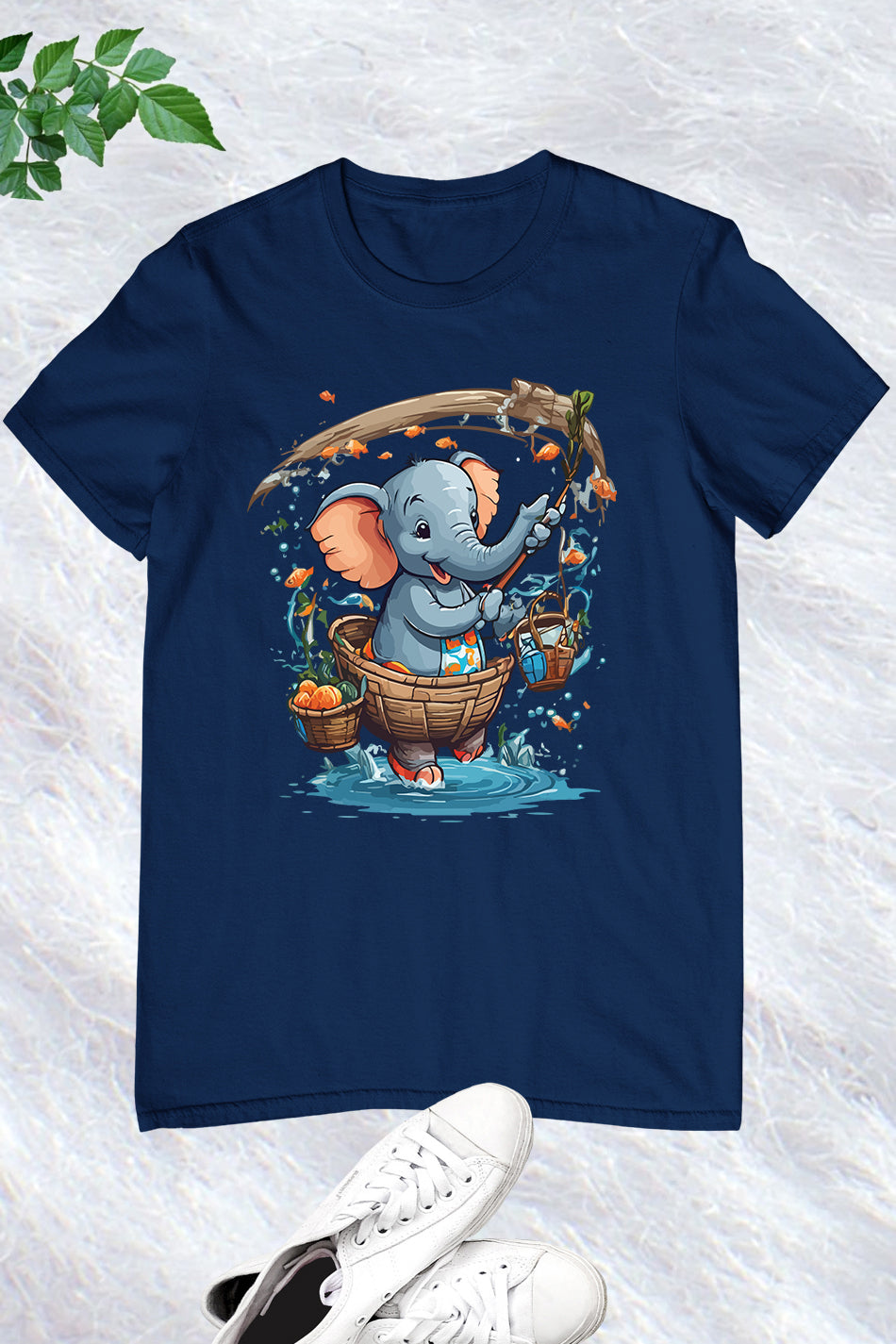 Funny Fishing Elephant Shirt