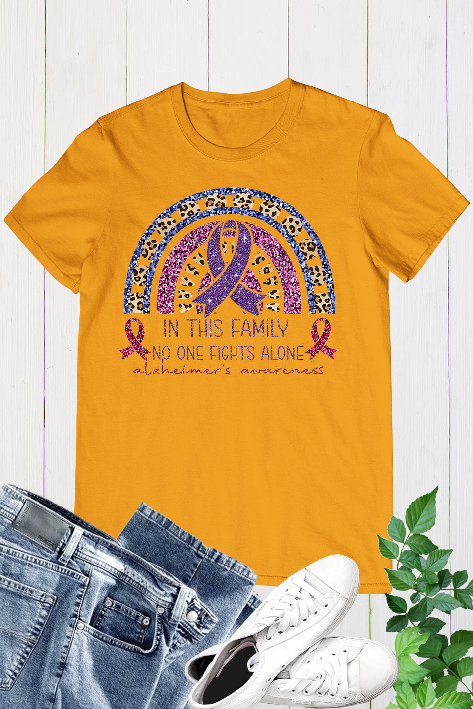 Alzheimer's Disease In This Family No One Fight Alone Shirts