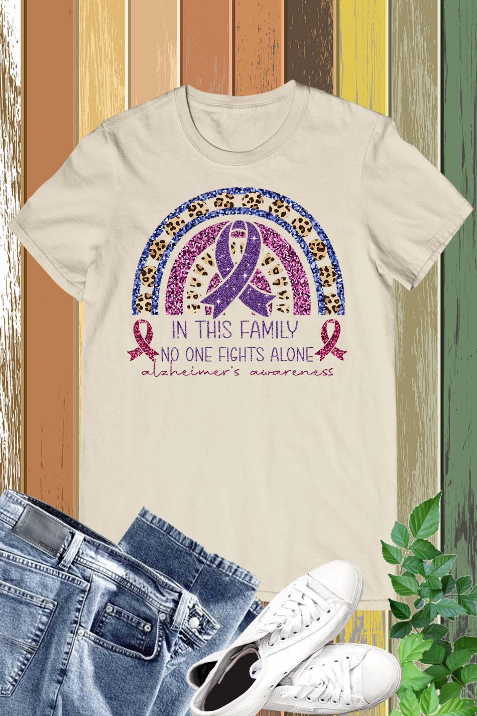 Alzheimer's Disease In This Family No One Fight Alone Shirts