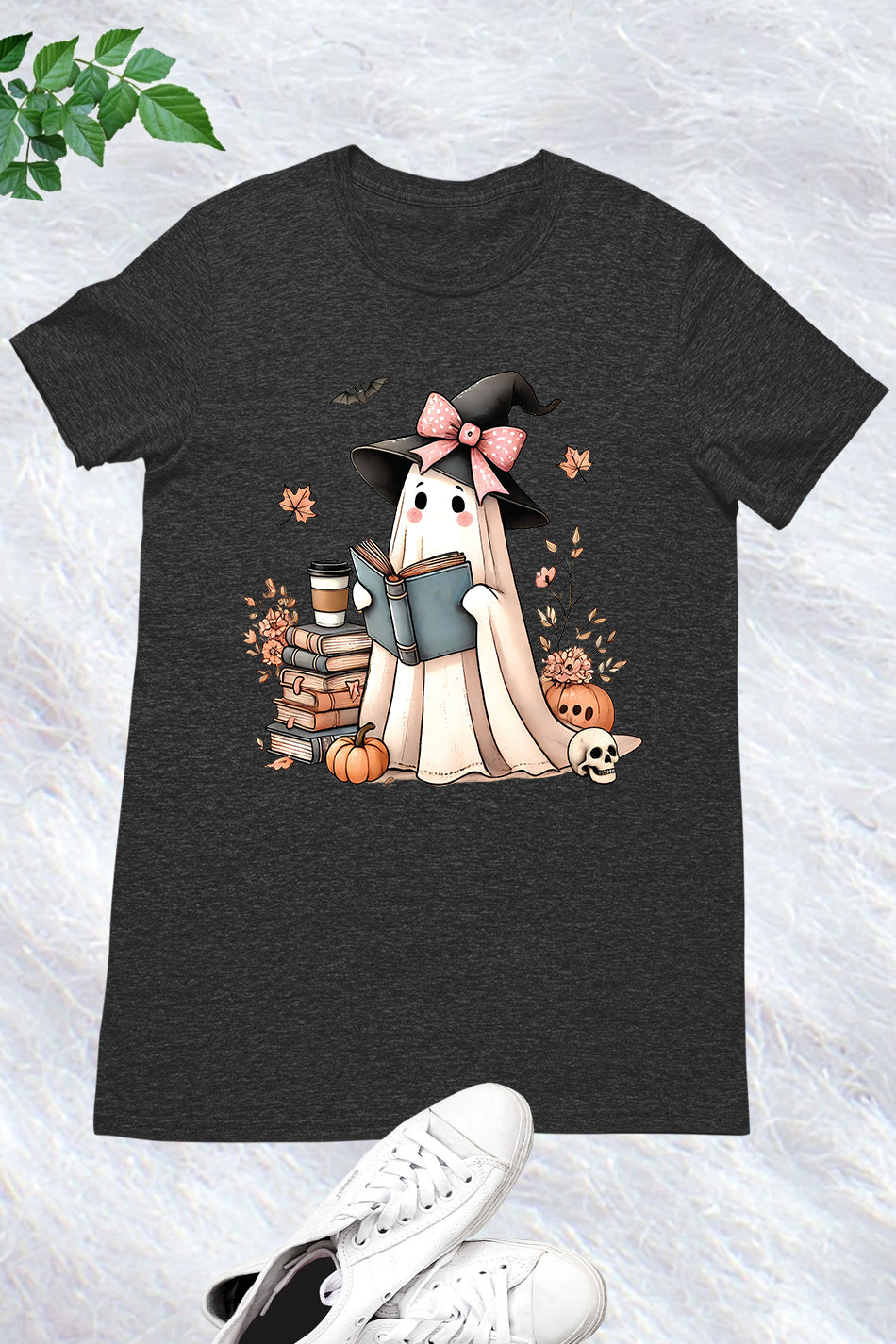 Halloween Fall Cute Ghost Read Book Shirt