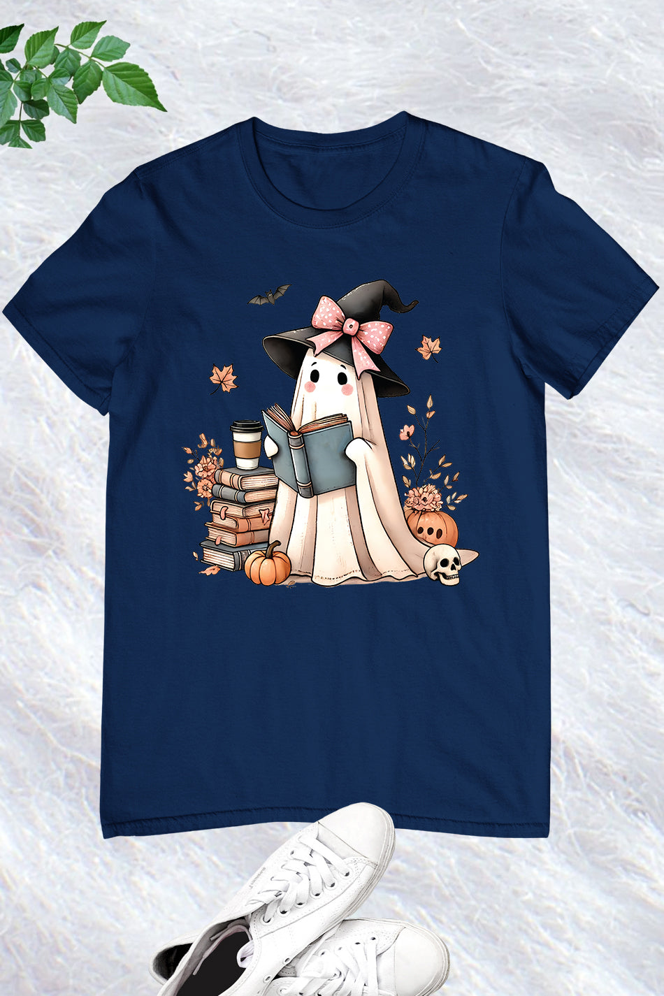 Halloween Fall Cute Ghost Read Book Shirt