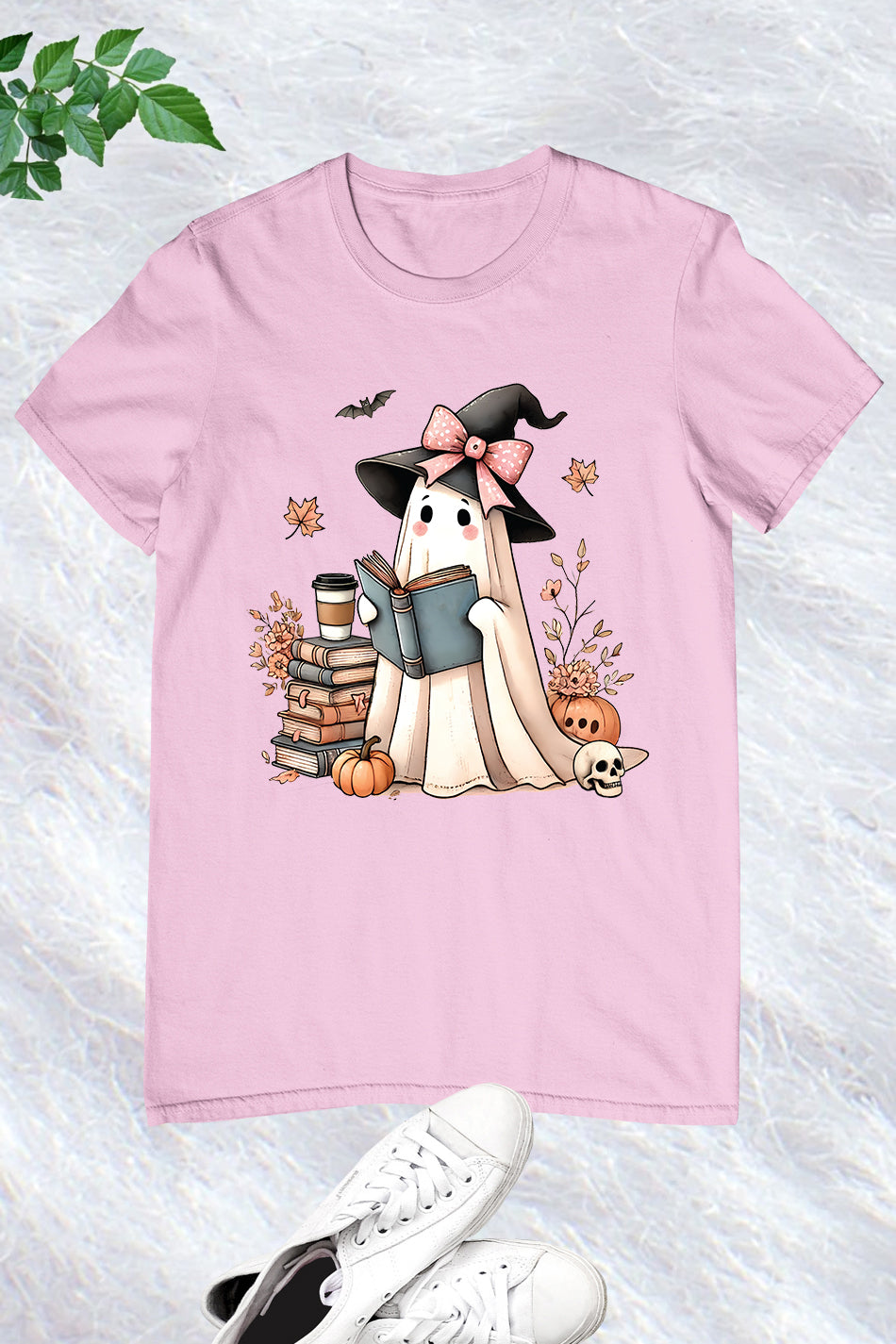 Halloween Fall Cute Ghost Read Book Shirt