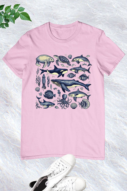 Vintage Sea Animals Ocean Life Shirt