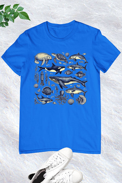 Vintage Sea Animals Ocean Life Shirt