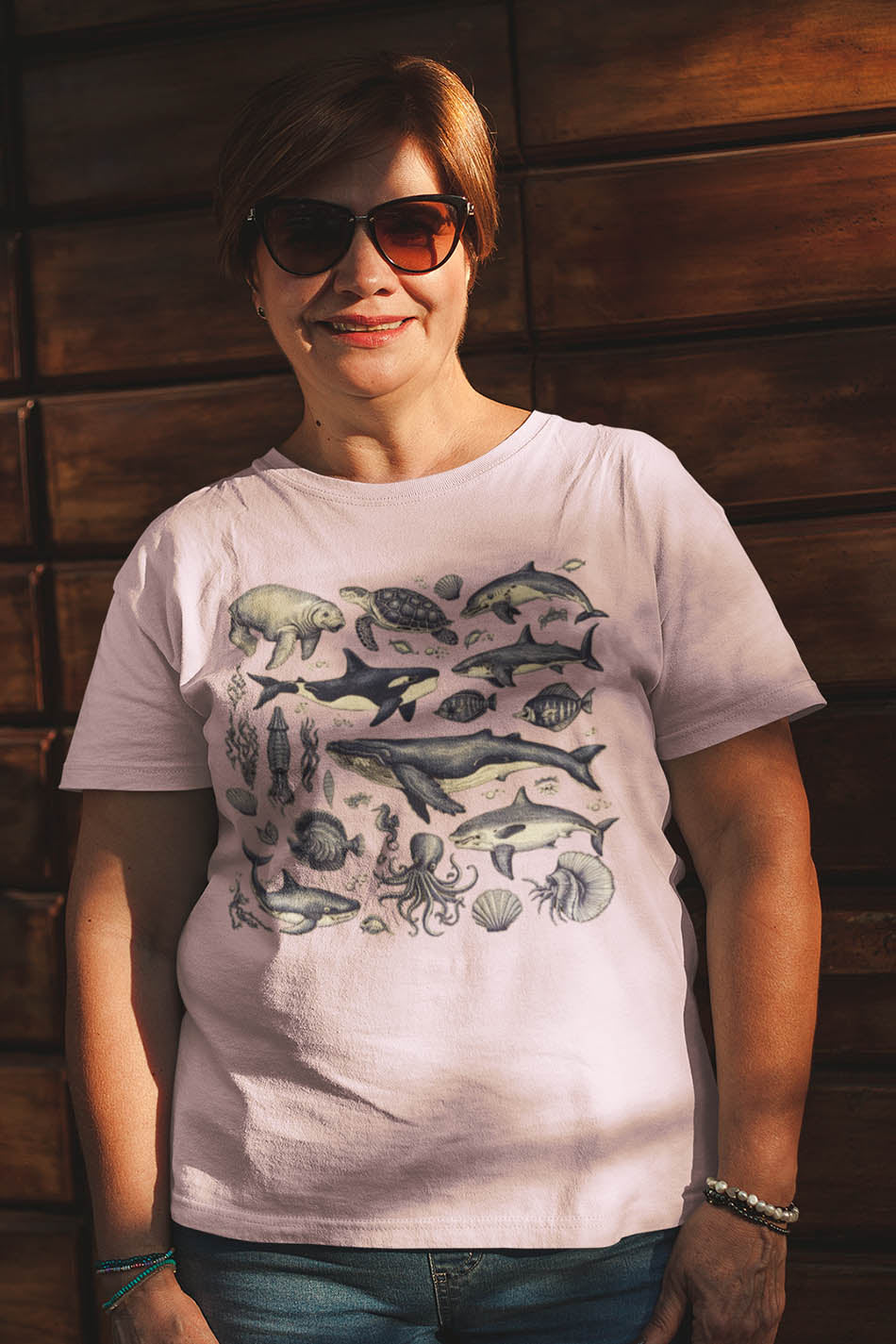 Vintage Sea Animals Ocean Life Shirt