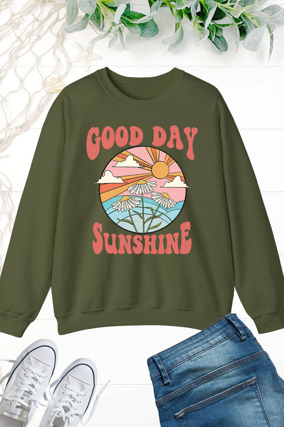 Good Day Sunshine Retro Sweatshirts