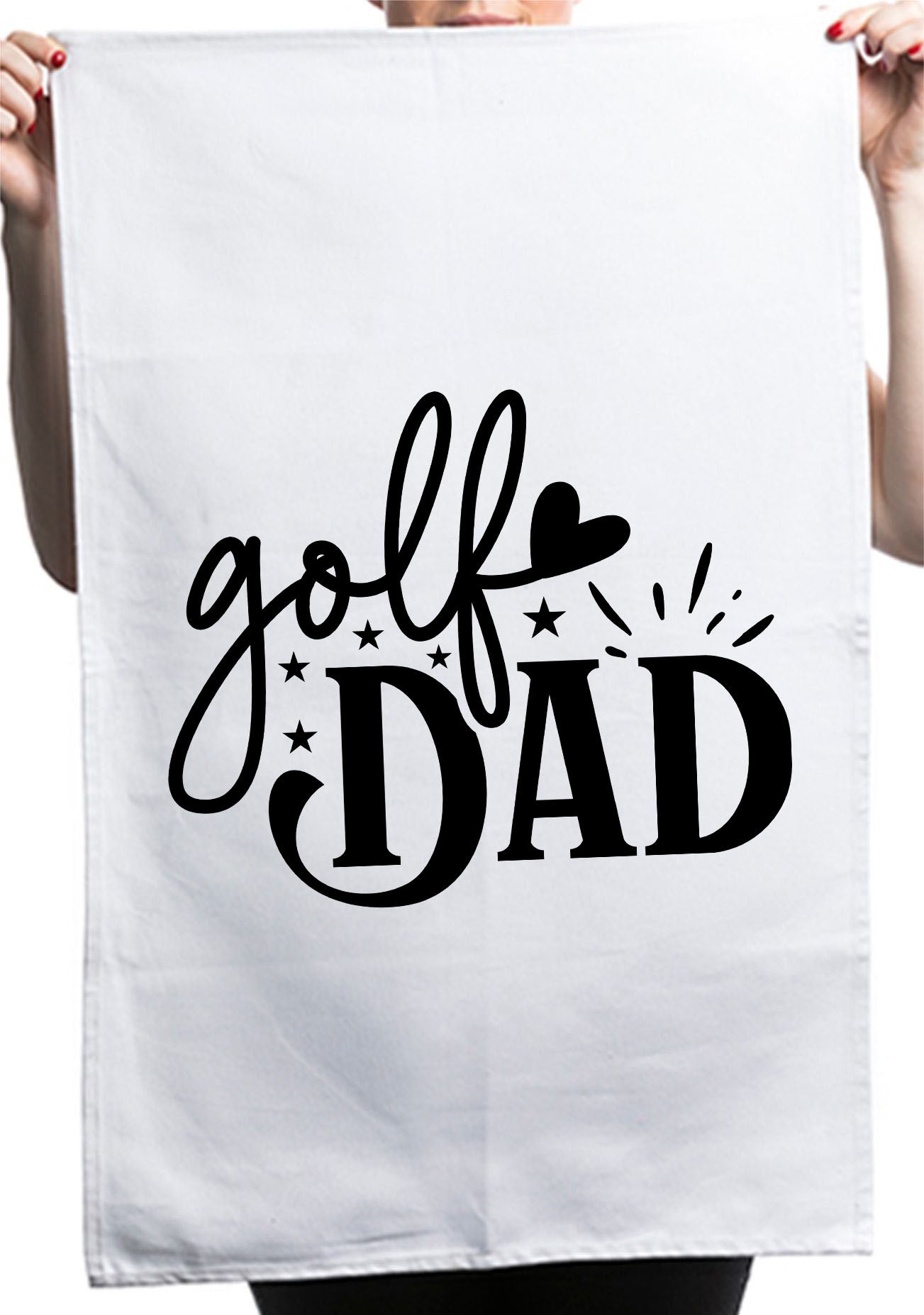 Best Golf Dad Father's Day Custom Kitchen Table Tea Golfer Dad Towel