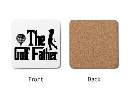 Best Golf Father Funny Father's Day Golf Lover Custom Dad Coaster