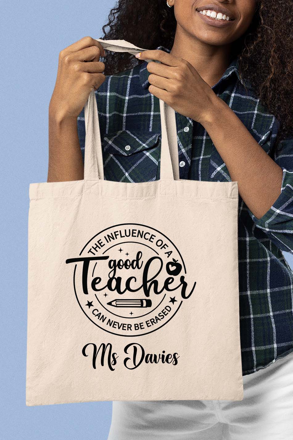 Influence of a Good Teacher Custom Tote Bag