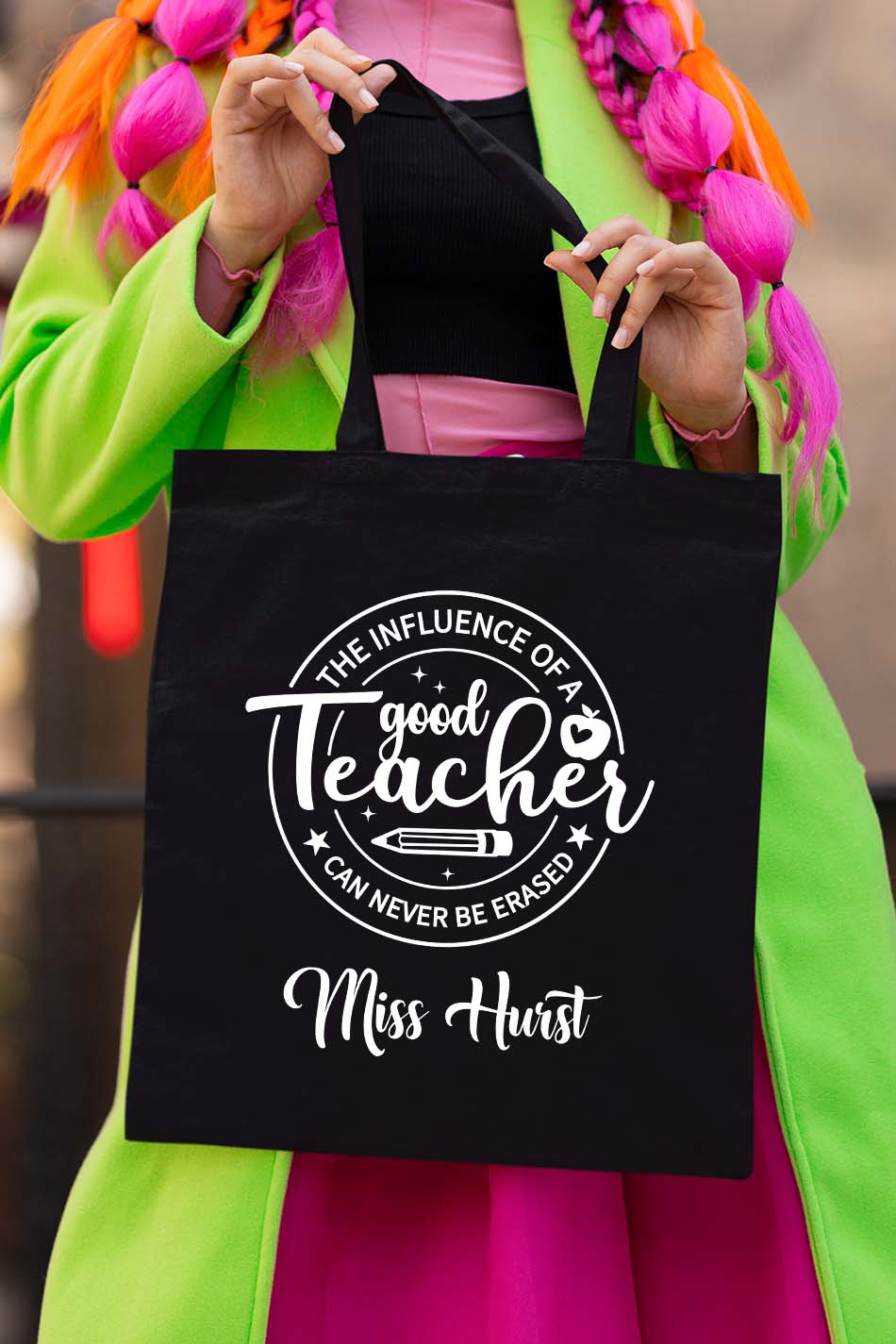 Influence of a Good Teacher Custom Tote Bag