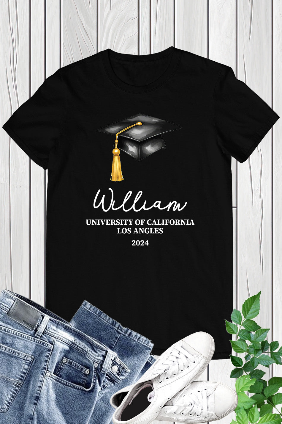 Personalized Graduation Shirt With University Name