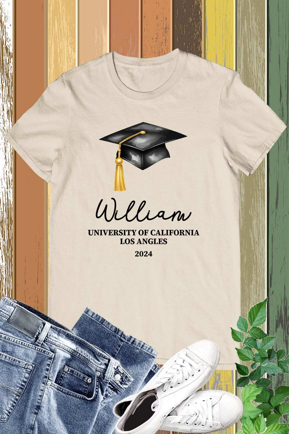 Personalized Graduation Shirt With University Name