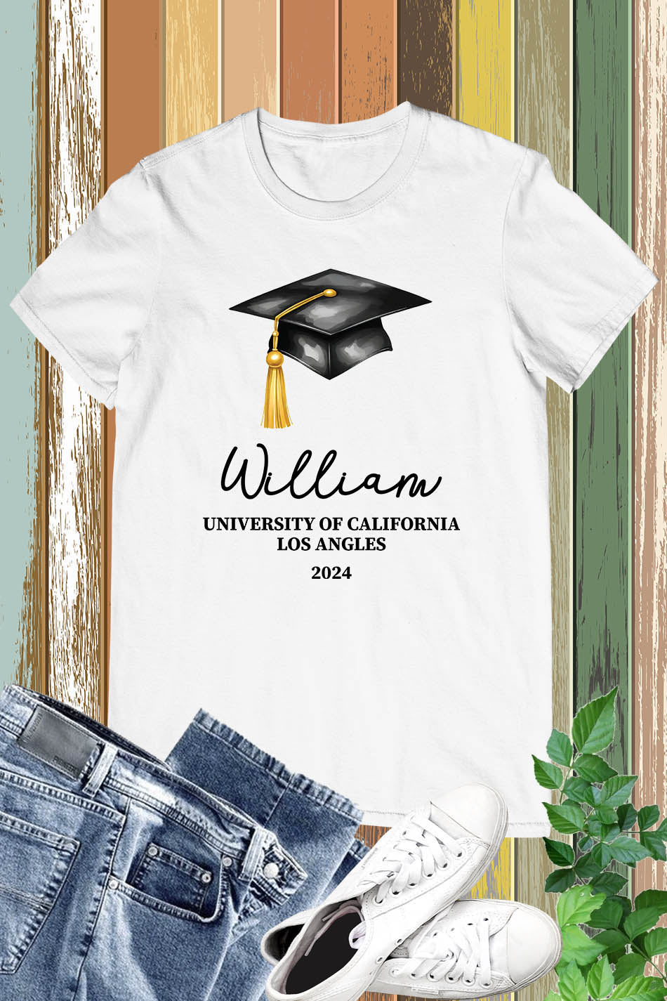 Personalized Graduation Shirt With University Name