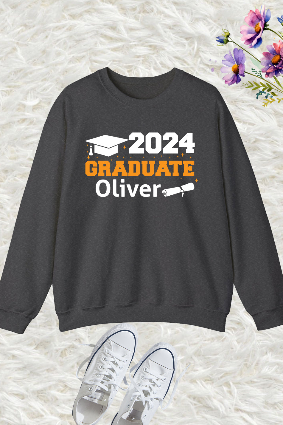 2024 Graduate Sweatshirt With Custom Name