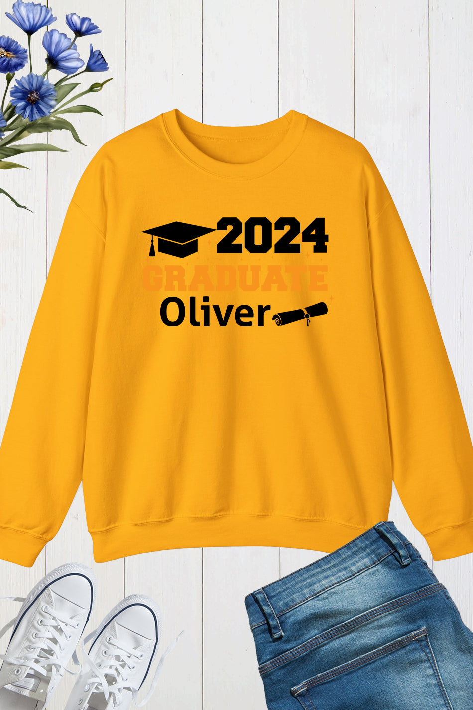 2024 Graduate Sweatshirt With Custom Name