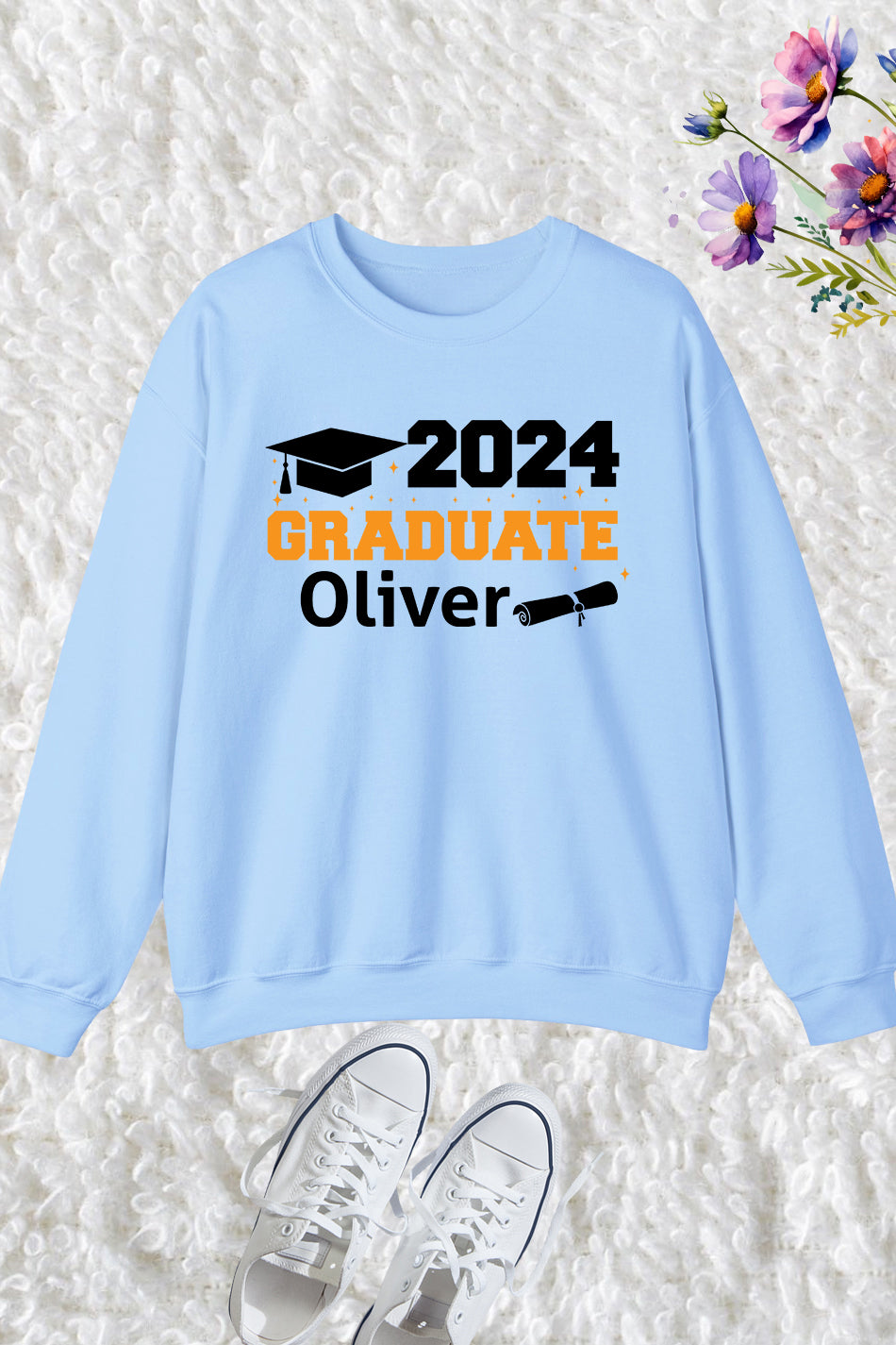 2024 Graduate Sweatshirt With Custom Name