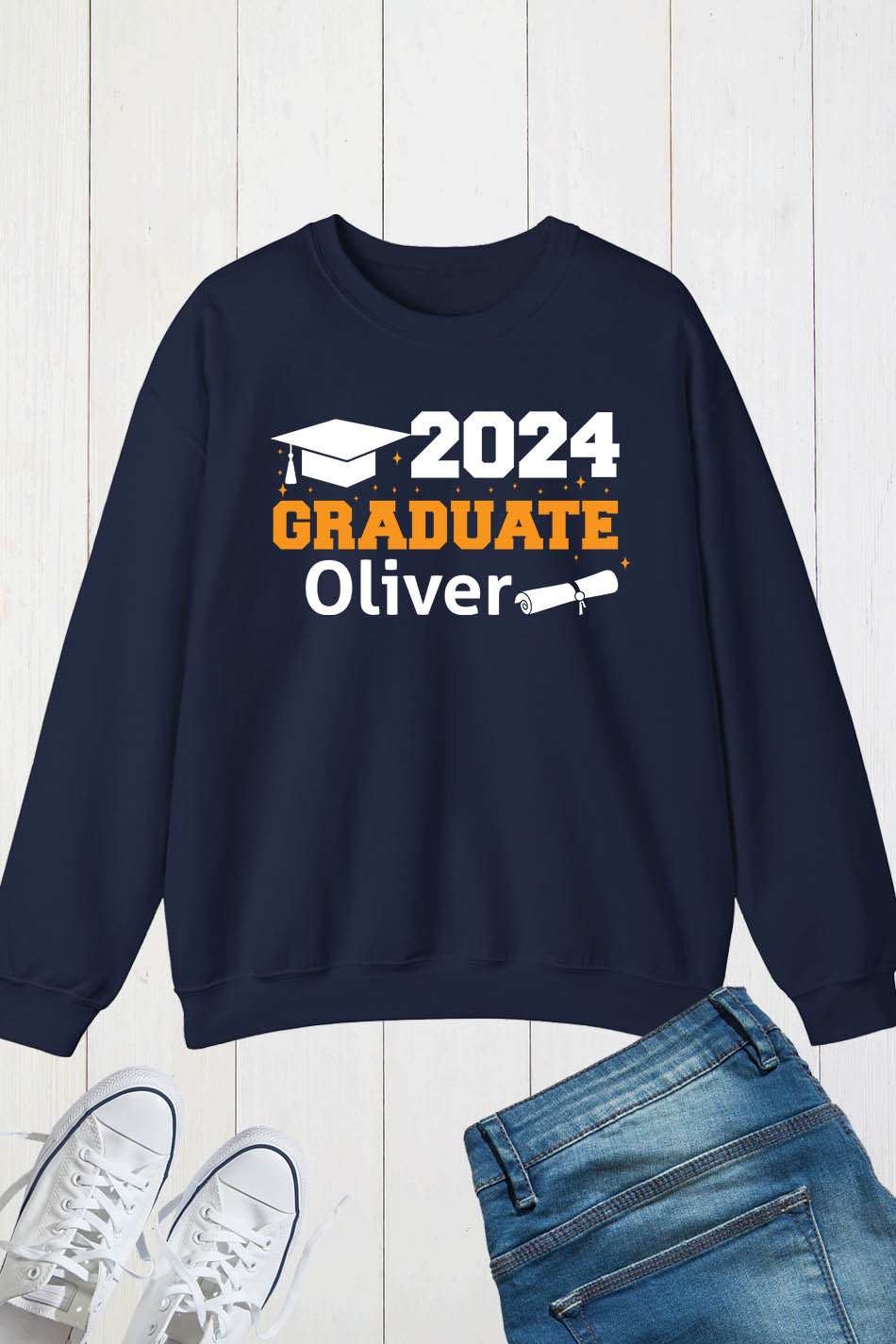 2024 Graduate Sweatshirt With Custom Name