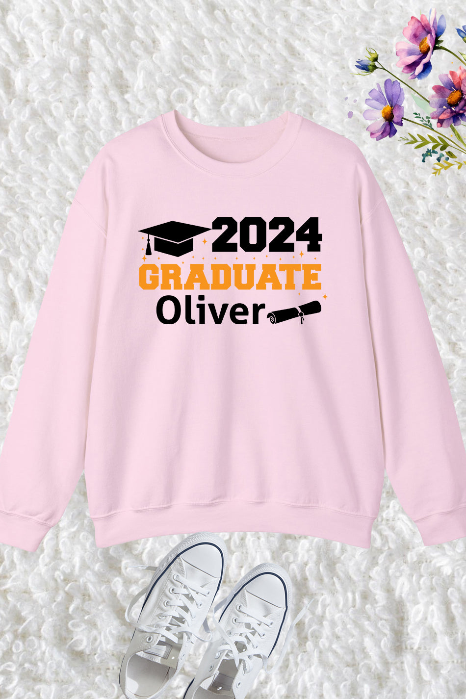 2024 Graduate Sweatshirt With Custom Name