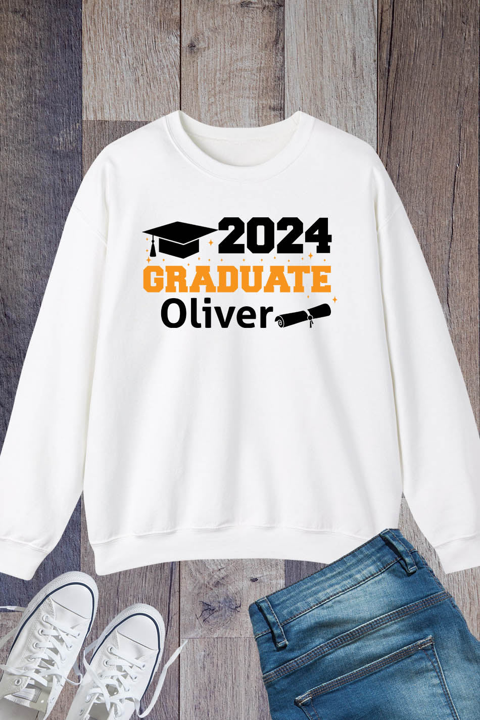 2024 Graduate Sweatshirt With Custom Name