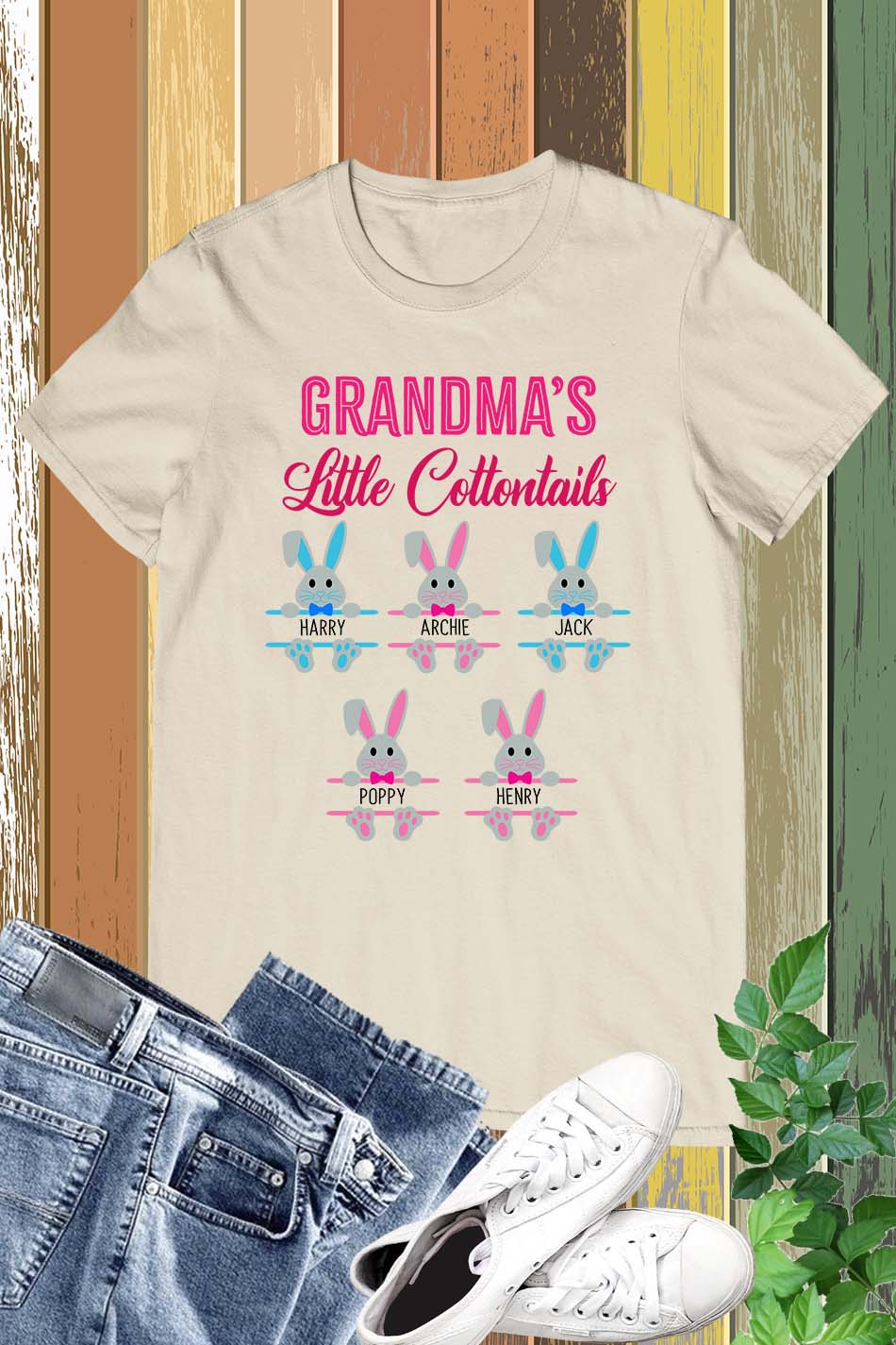 Grandma's Little Cottontails Personalized Easter t-shirts