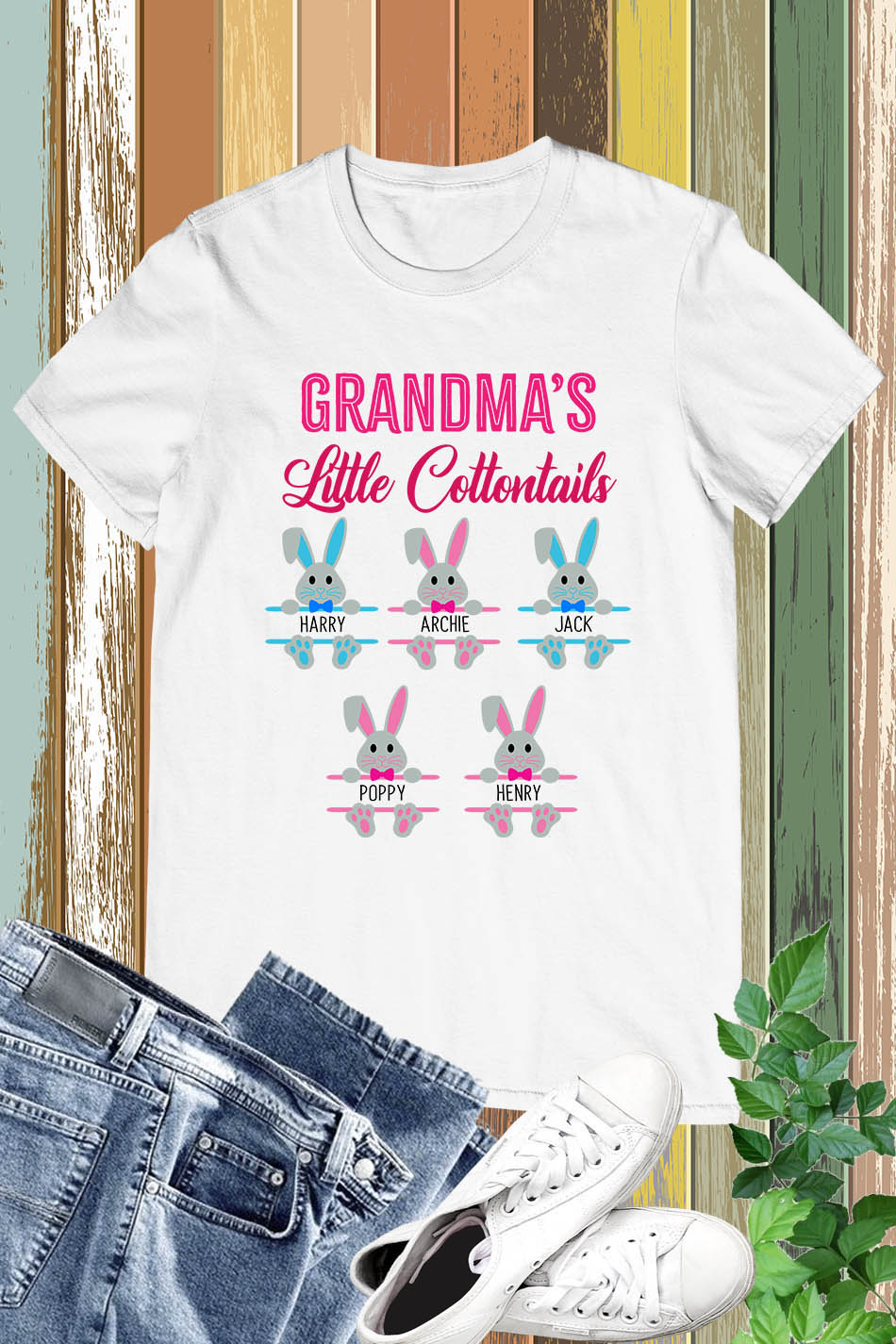 Grandma's Little Cottontails Personalized Easter t-shirts