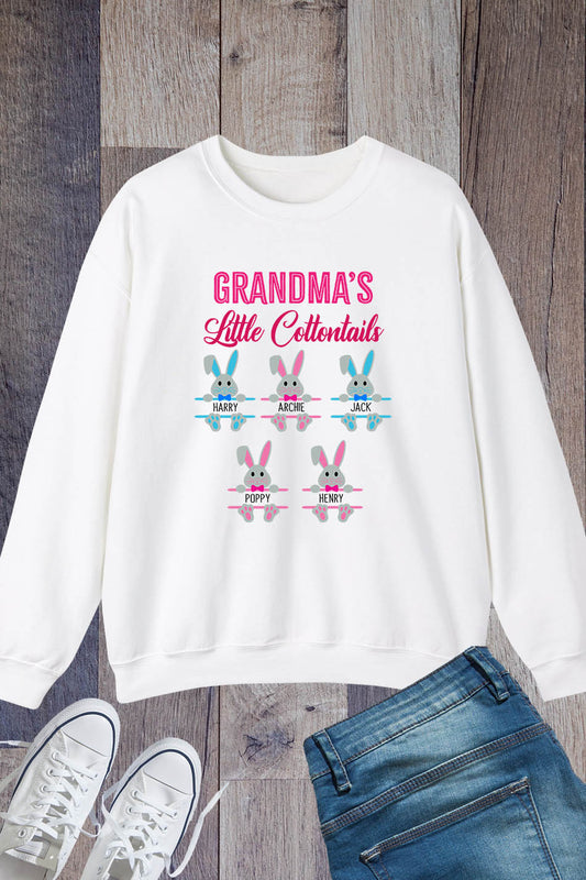 Grandma's Little Cottontails Personalized Easter Sweatshirt