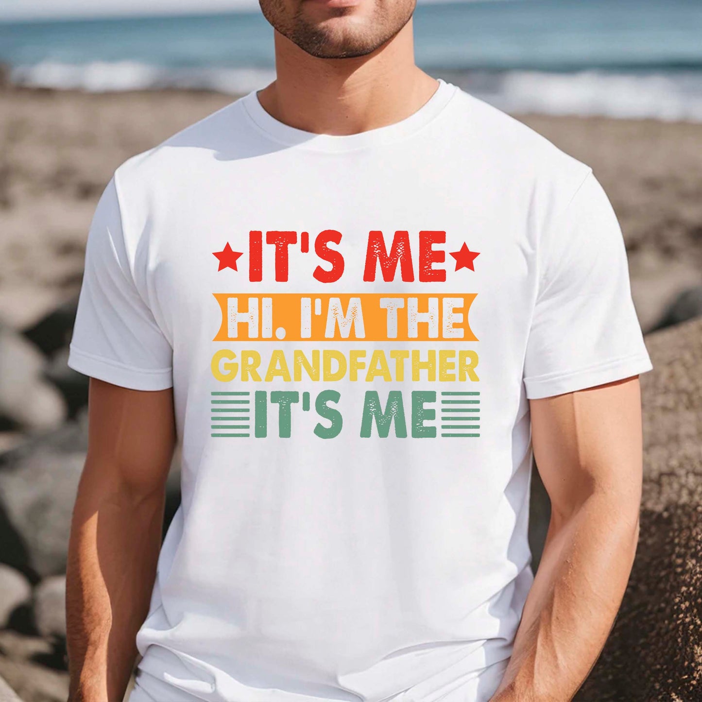 It's Me Hi I'm the Grandfather It's Me Shirt