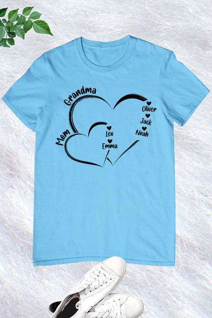 Personalized Grandma Shirt With Childrens Name