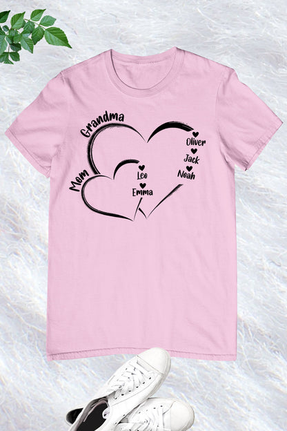 Personalized Grandma Shirt With Childrens Name