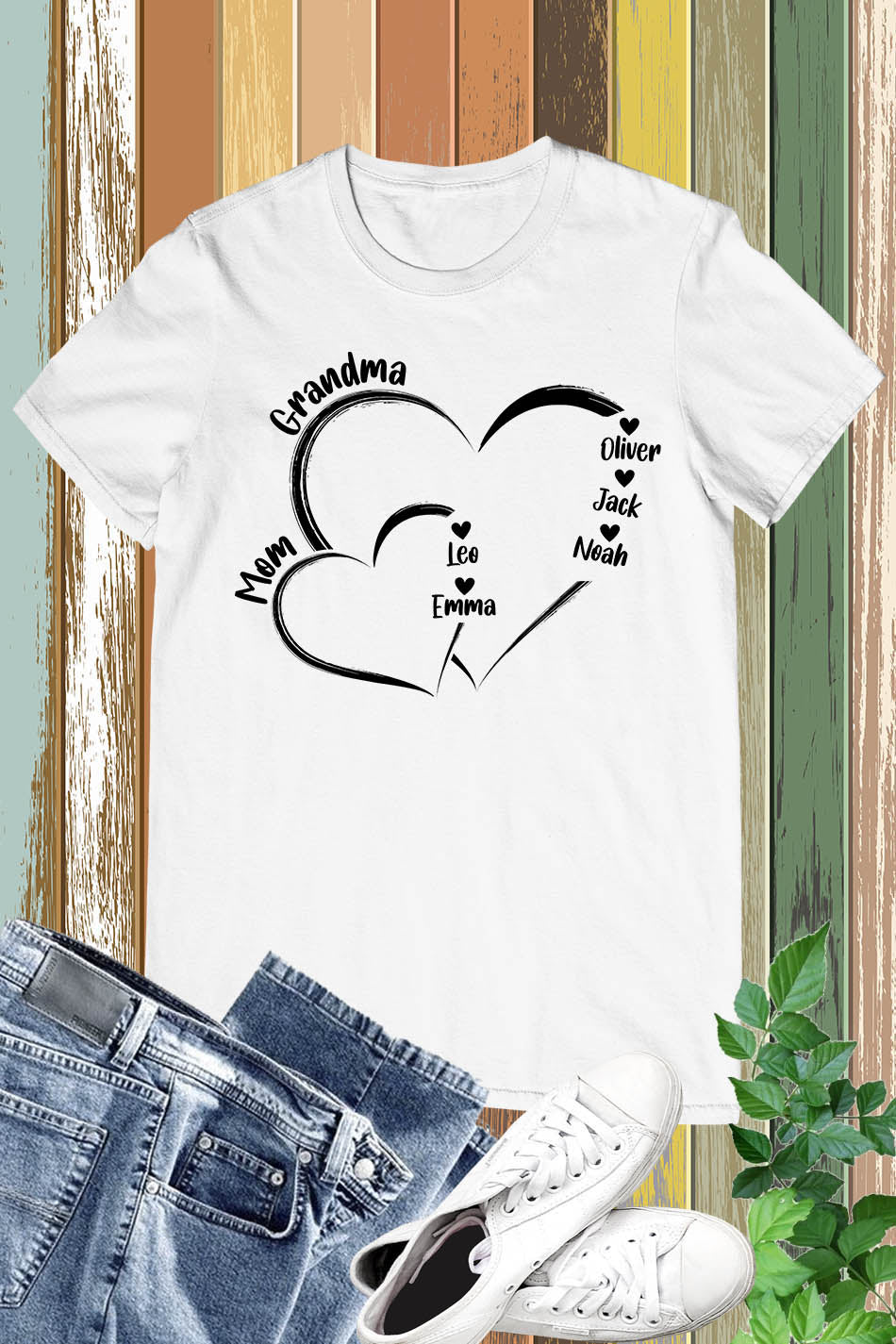 Personalized Grandma Shirt With Childrens Name