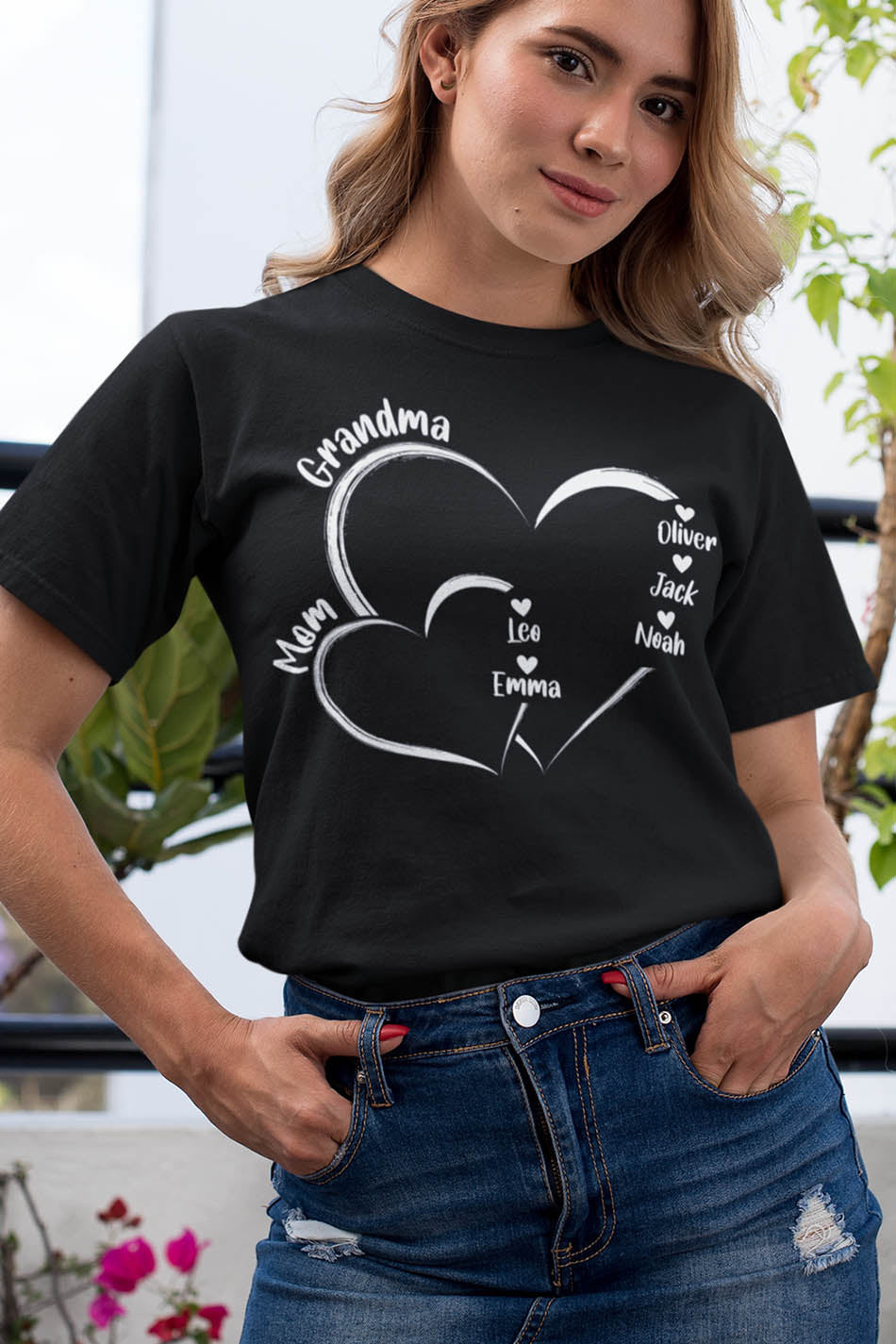 Personalized Grandma Shirt With Childrens Name