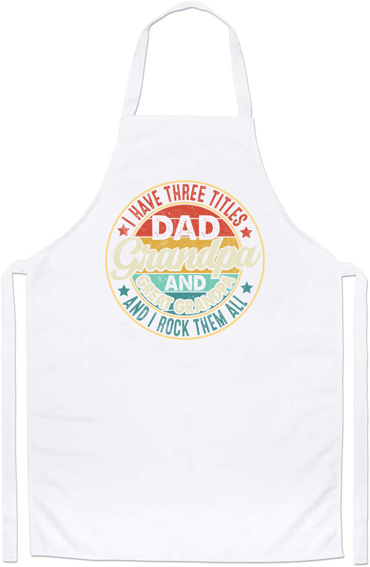 Dad Grandpa Great Grandpa Announcement Custom Fathers Day Apron