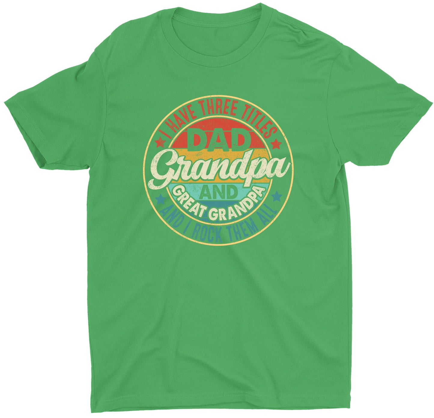 Dad Grandpa Great Grandpa Custom Short Sleeve Fathers Day T-Shirt