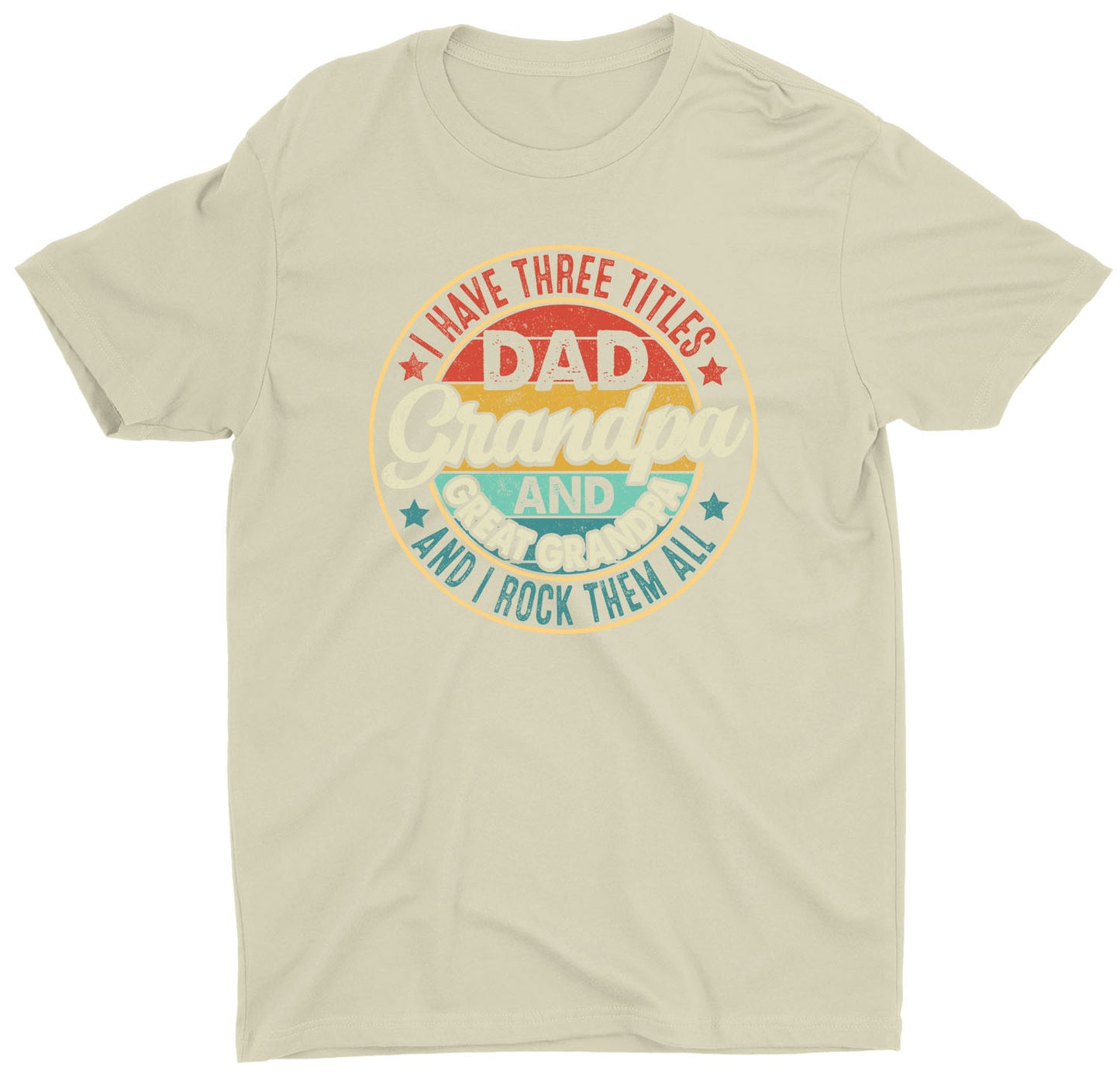 Dad Grandpa Great Grandpa Custom Short Sleeve Fathers Day T-Shirt