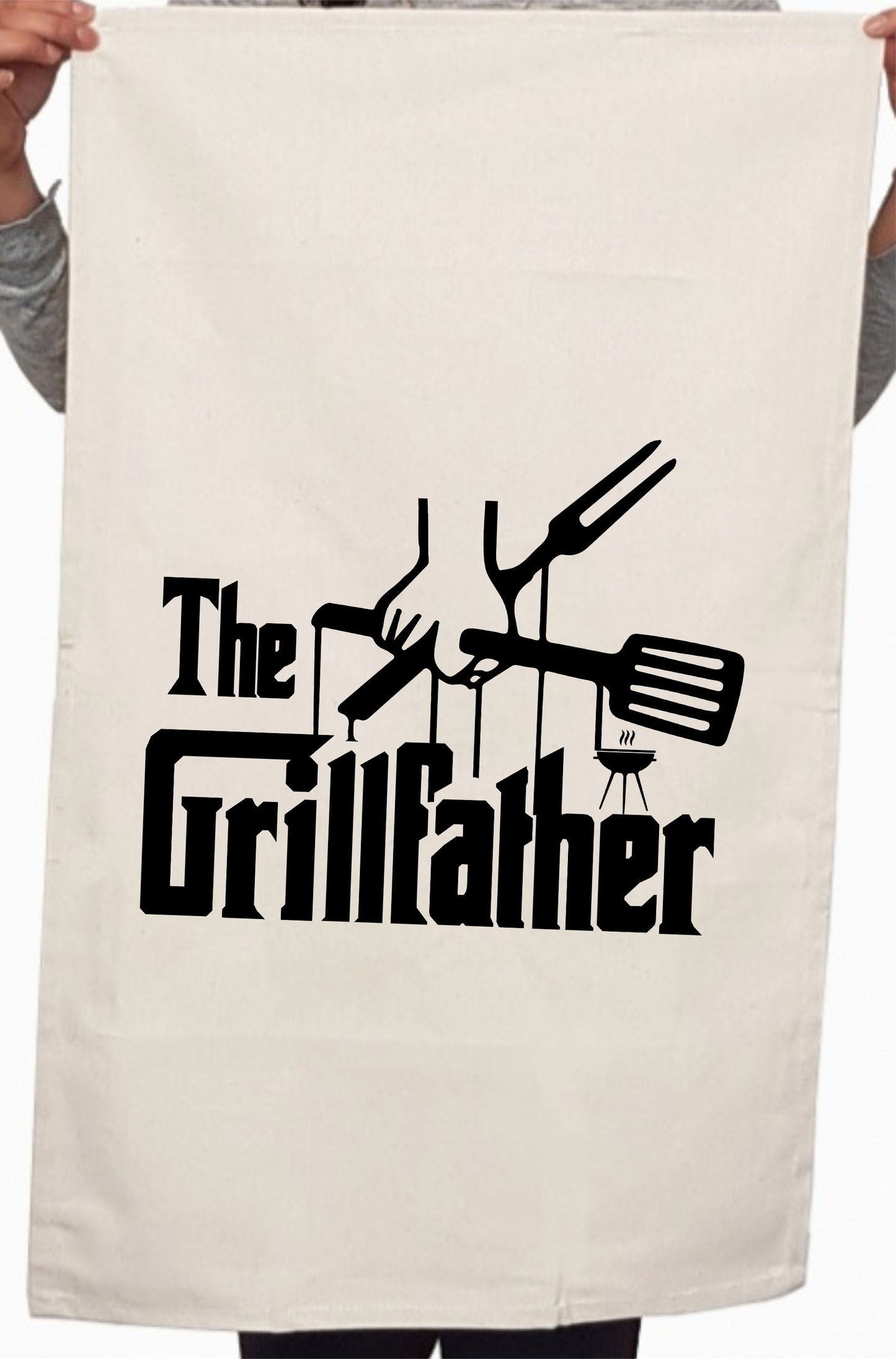 The Grill father Cute Dad Custom Fathers Day Kitchen Table Tea Towel