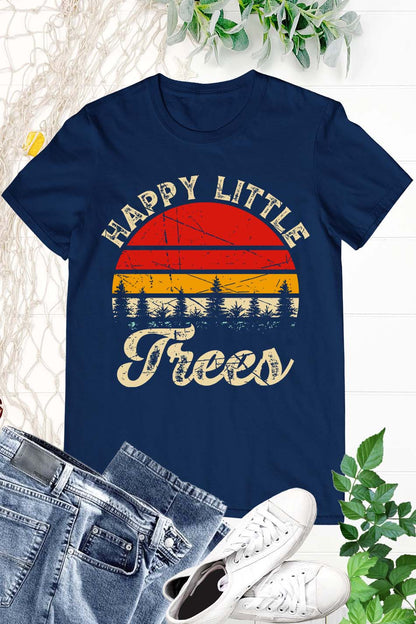 Happy little Trees Earth Day Shirt Gift