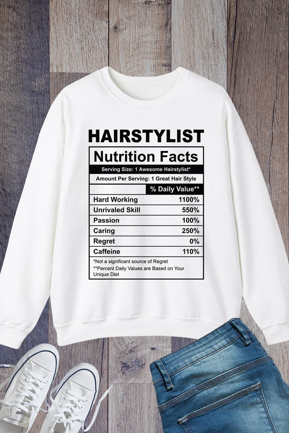 Funny Hairstylist Nutrition Facts Sweatshirt