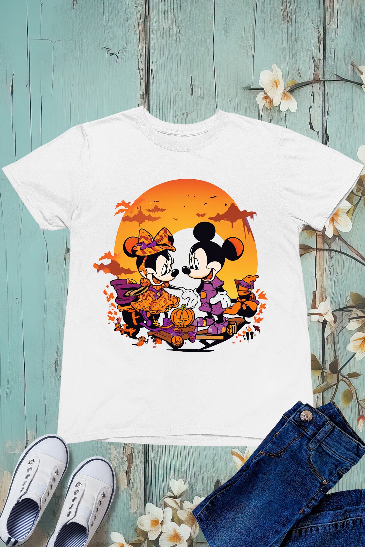 Halloween Mickey and Minnie Theme Shirt