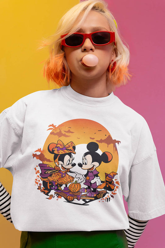 Halloween Mickey and Minnie Theme Shirt