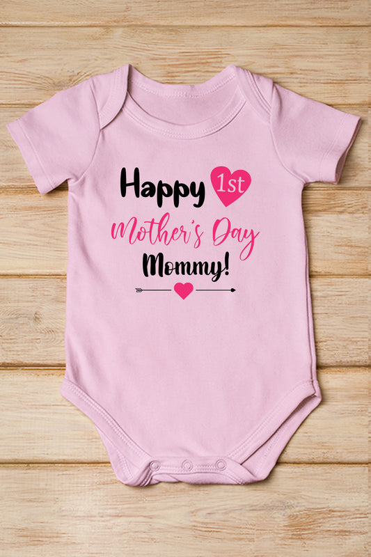 Happy 1st Mother's Day Mommy Baby Bodysuit