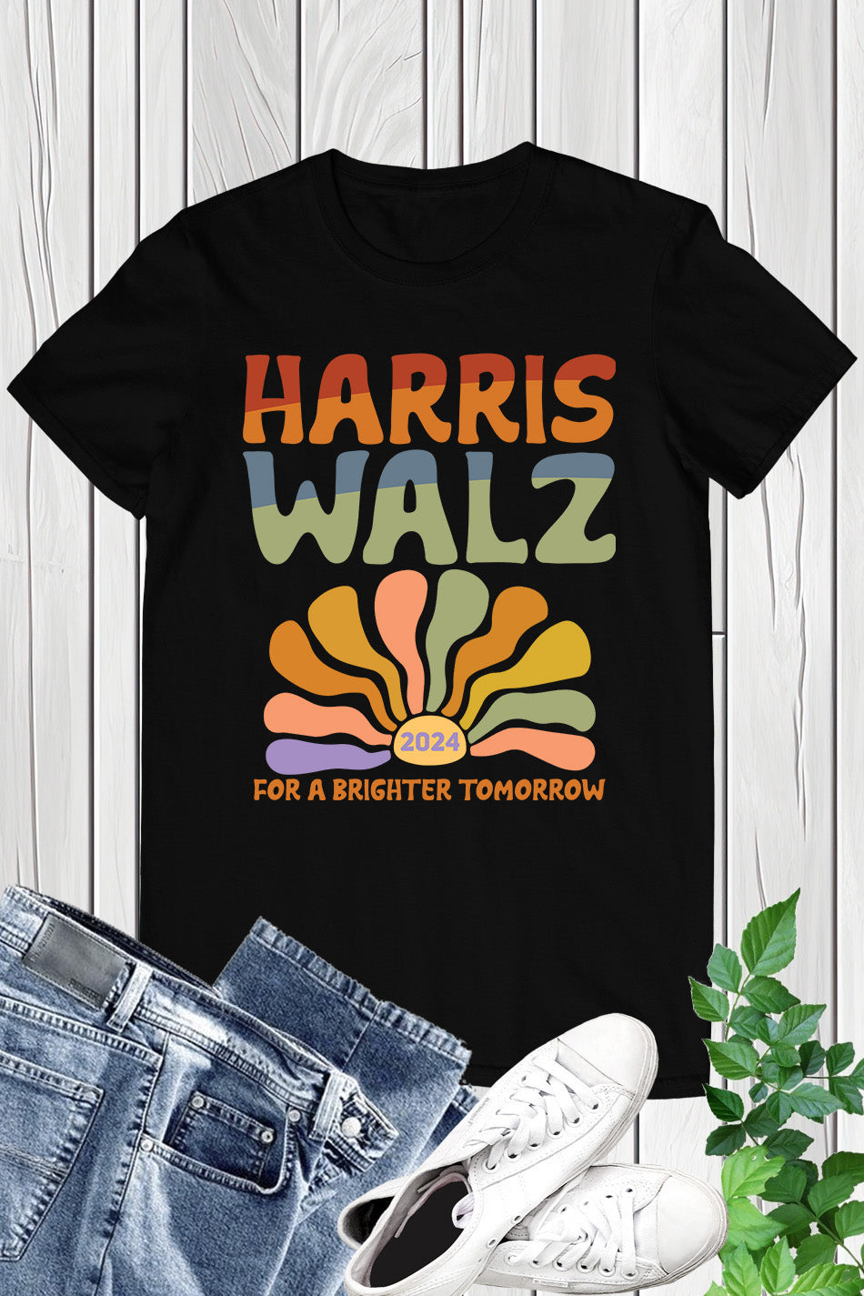 Harris Walz Boho Election T Shirt