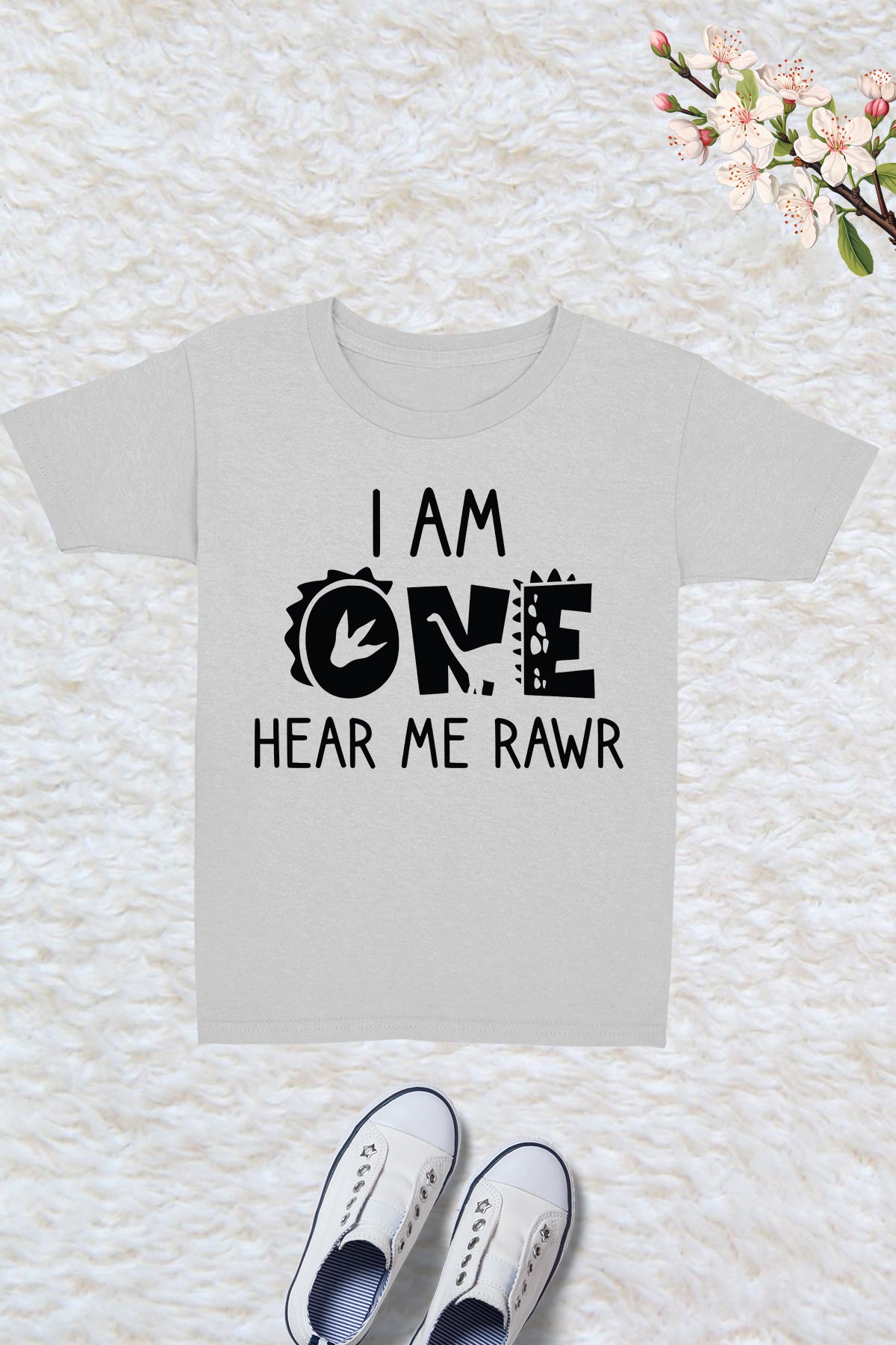 I'm One Hear Me Roar 1st Birthday Dinosaur T-Shirt